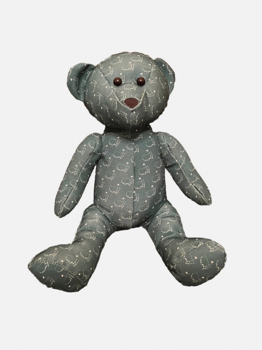Masters Bear Signature Logo Print Augusta National Green Rare 13" Teddy Mascot